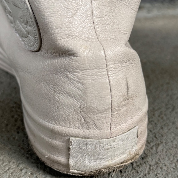 Converse x Guidi Women’s White Leather Zip-Up High-Top Sneakers - Picture 12 of 14